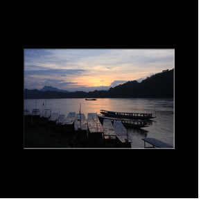 Le Mkong au coucher du soleil