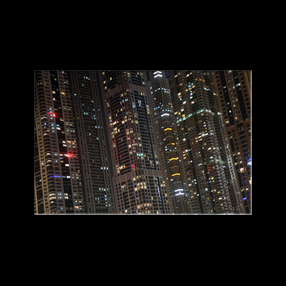 Marina residences by night