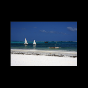 Longues plages de sable blanc  Matemwe