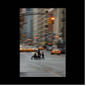 Rue en mouvement prs de Central Park