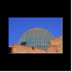 La coupole cannele bleu azur du mausole Gour-E-Amir